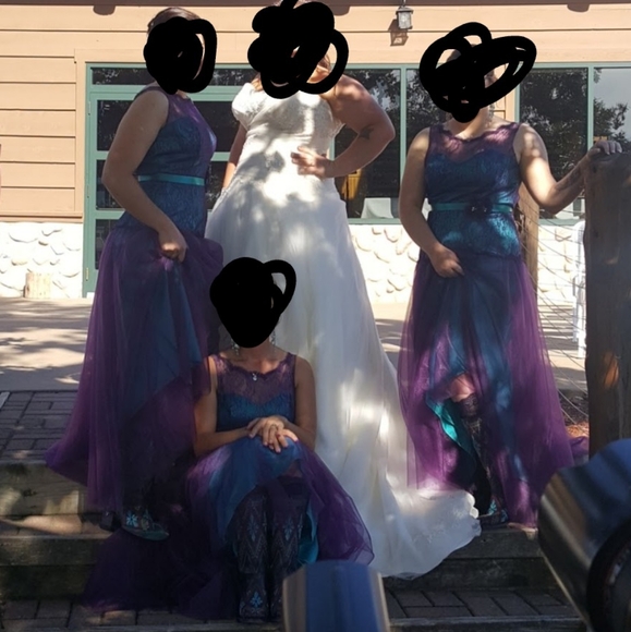 Impression Bridal purple & turquoise custom Bridesmaid / prom dress - Picture 8 of 8